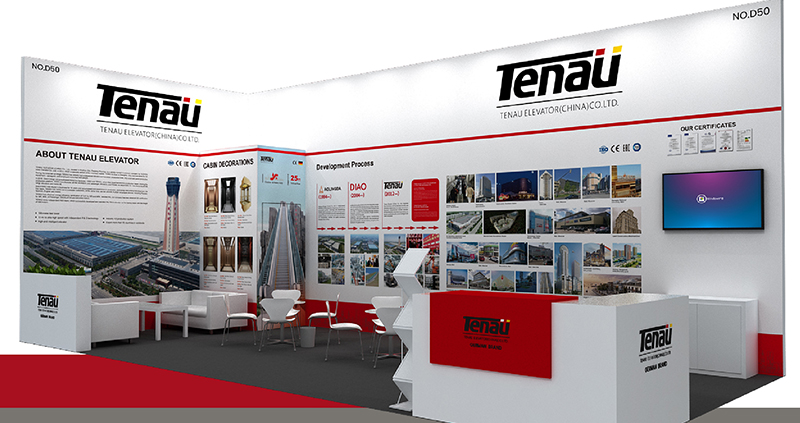 TENAU ELEVATOR (CHINA) CO.,LTD. se zúčastní mezinárodní výstavy výtahů konané v Rijádu v Saúdské Arábii od 28. do 30. října. Číslo našeho stánku je D50. Vítejte všichni na návštěvě!
